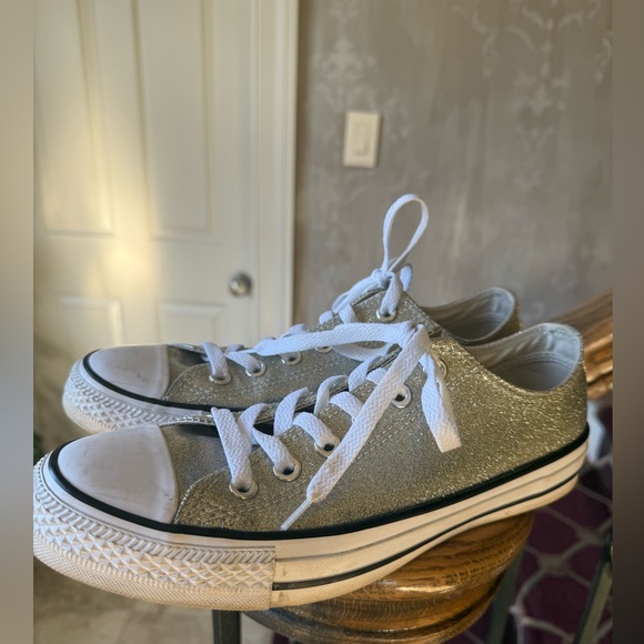 Chuck Taylor converse All-Stars sparkle party low top  very good condition 8.5 - Picture 13 of 13